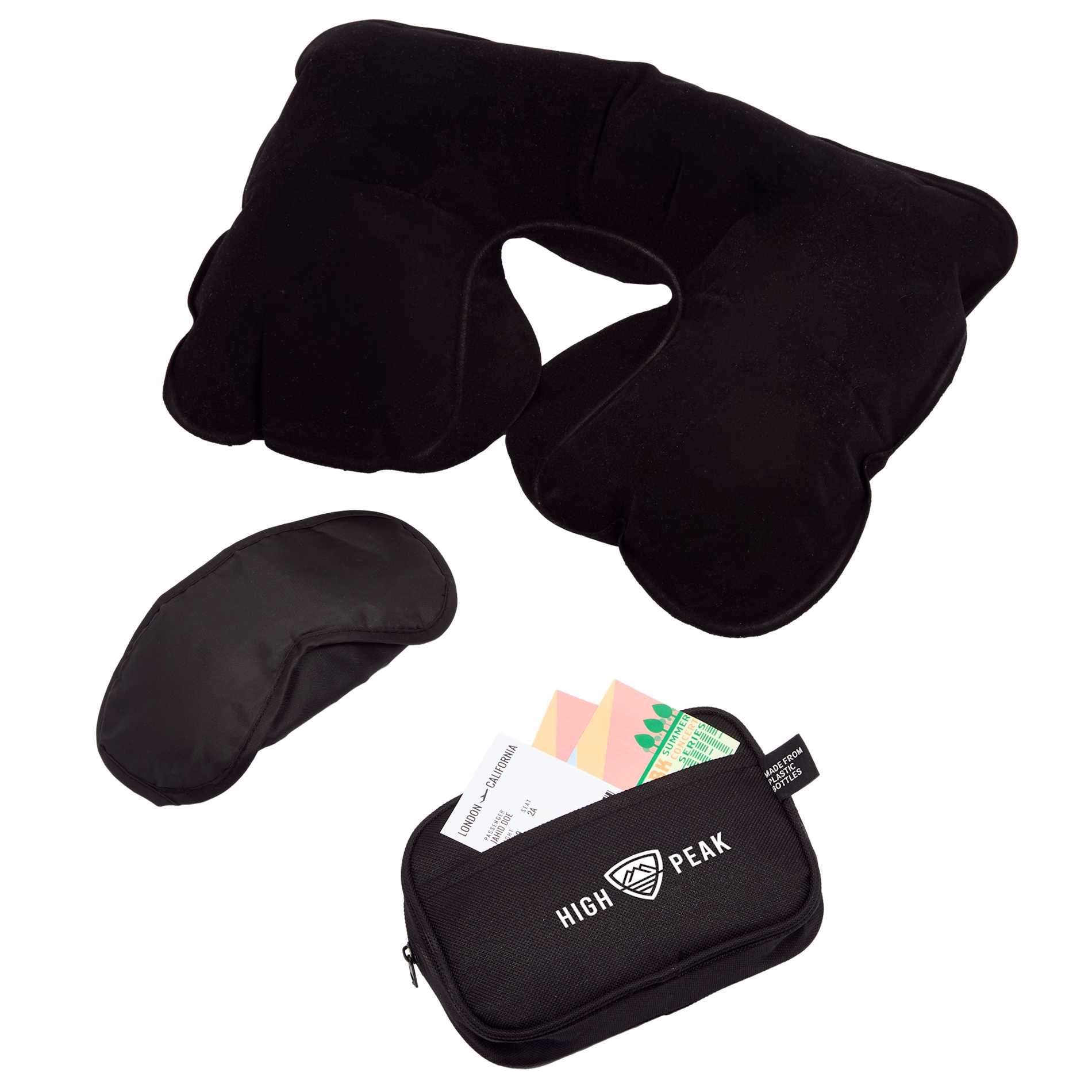 RPET Personal Comfort Travel Kit - Etchified - Etchified - SM-9465BK