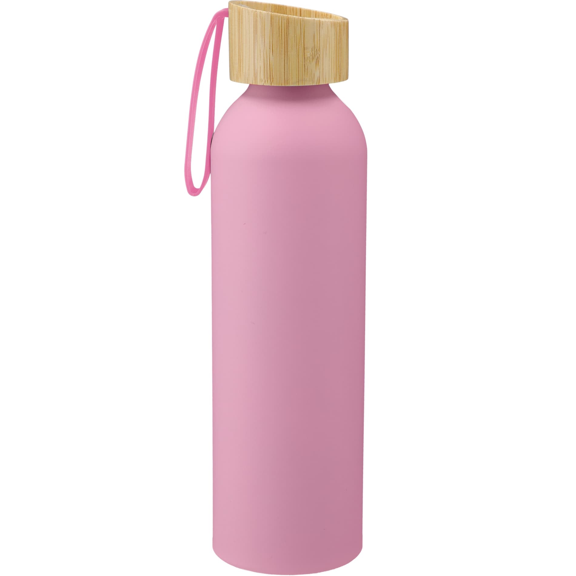 Ryze Aluminum Bottle 22 oz w/ FSC® 100% Bamboo Lid - Etchified - Etchified - SM-6928BK
