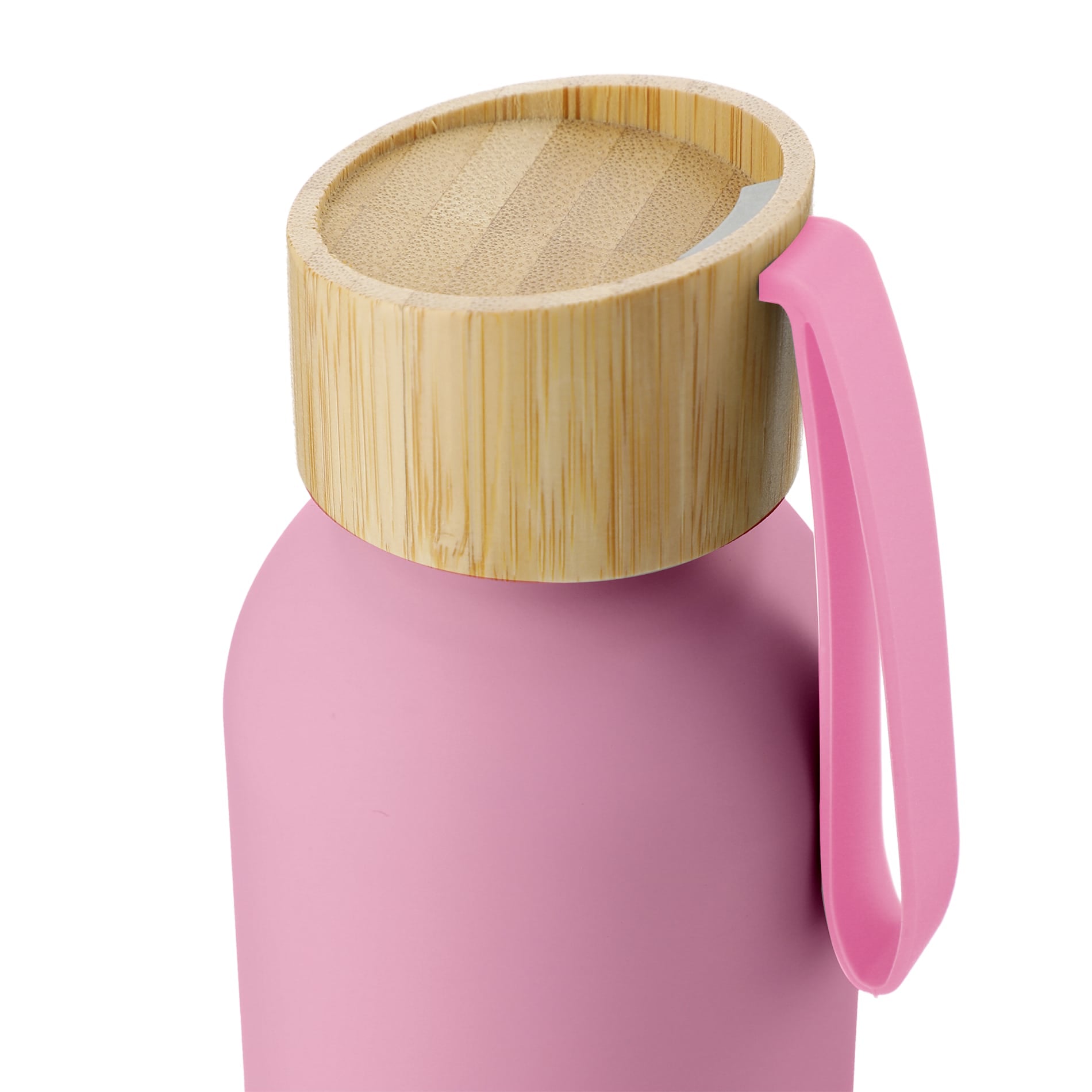 Ryze Aluminum Bottle 22 oz w/ FSC® 100% Bamboo Lid - Etchified - Etchified - SM-6928BK