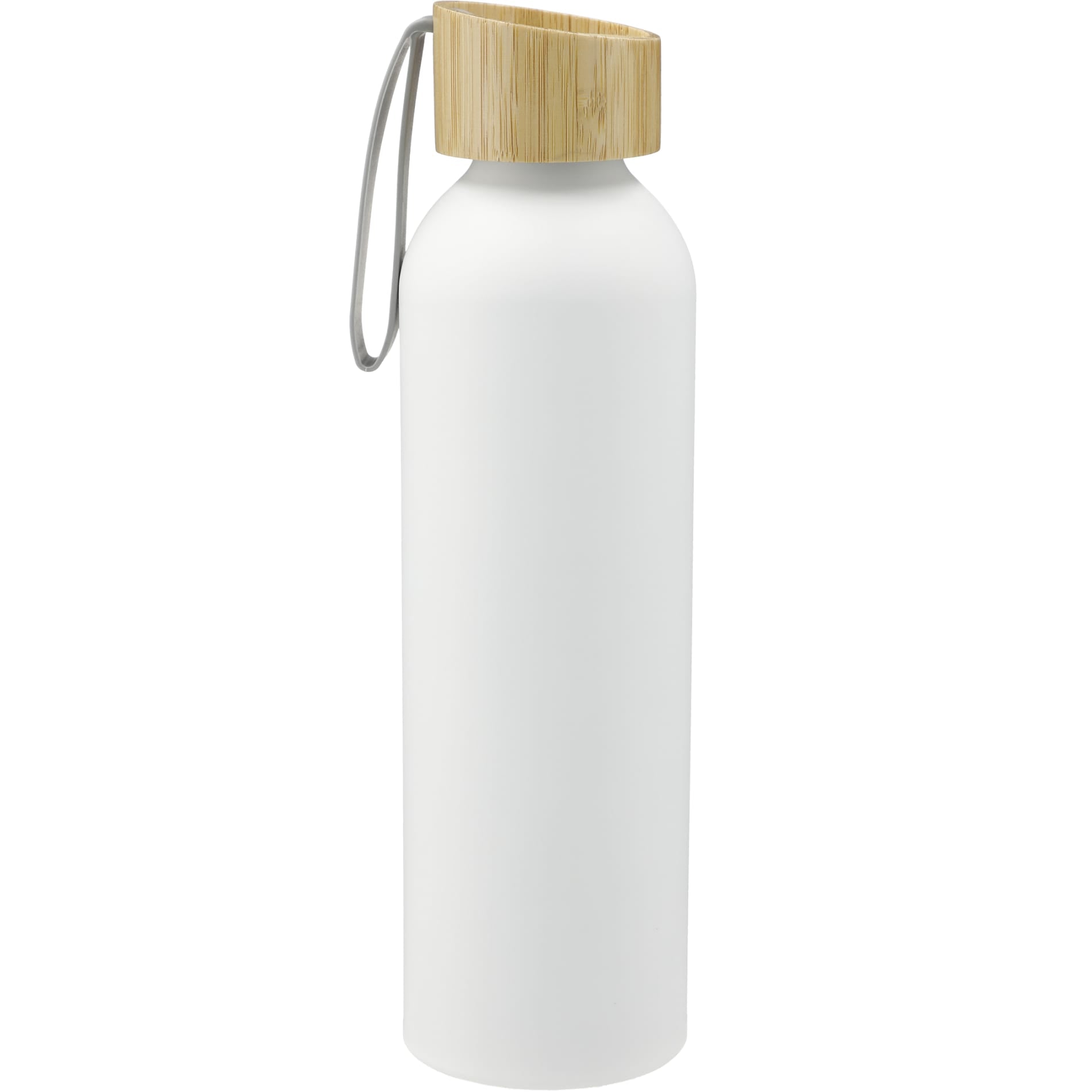Ryze Aluminum Bottle 22 oz w/ FSC® 100% Bamboo Lid - Etchified - Etchified - SM-6928BK