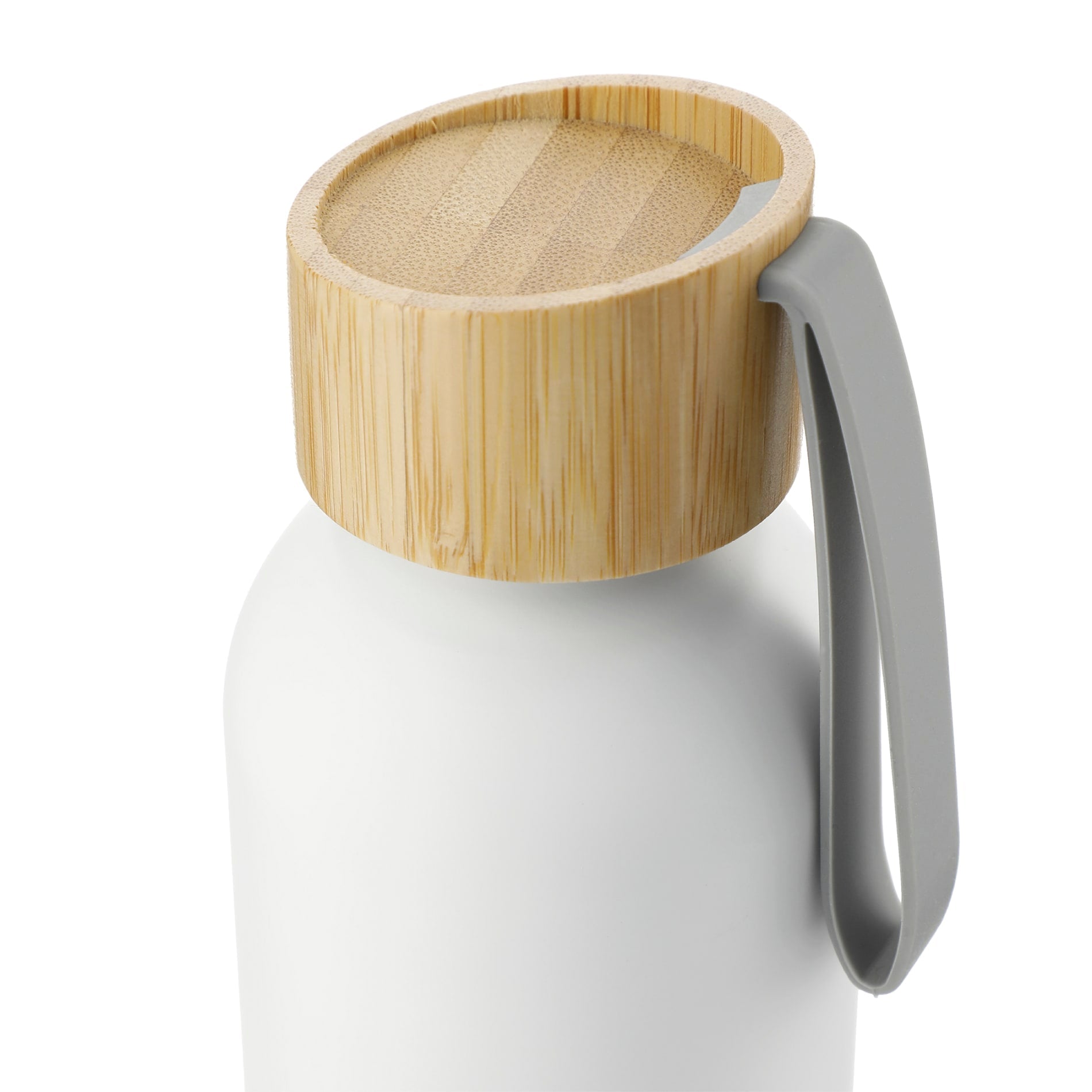Ryze Aluminum Bottle 22 oz w/ FSC® 100% Bamboo Lid - Etchified - Etchified - SM-6928WH