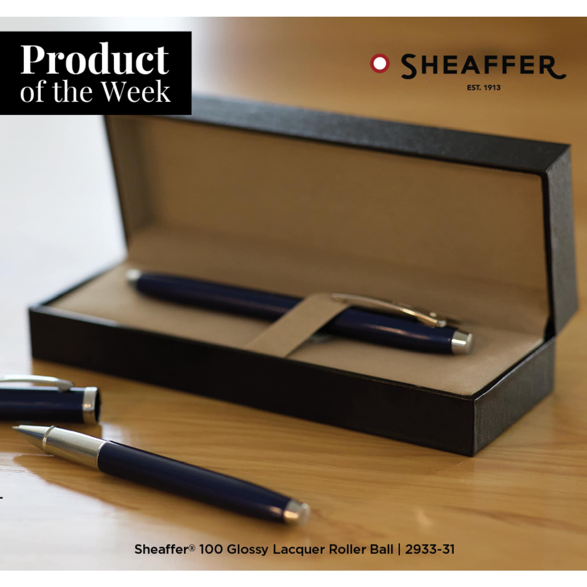 Sheaffer® 100 Glossy Lacquer Roller Ball - Etchified - Sheaffer - 2933-31BL