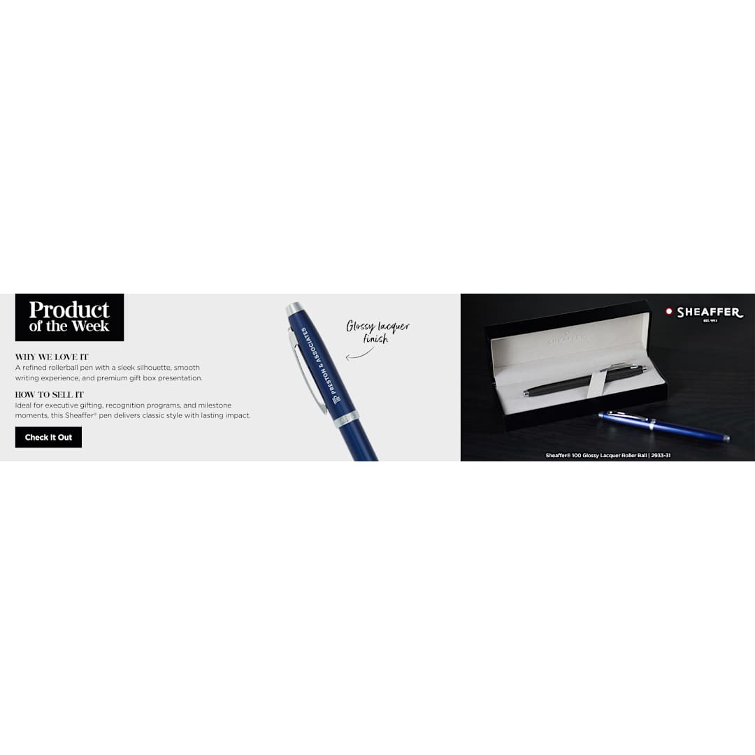 Sheaffer® 100 Glossy Lacquer Roller Ball - Etchified - Sheaffer - 2933-31BL
