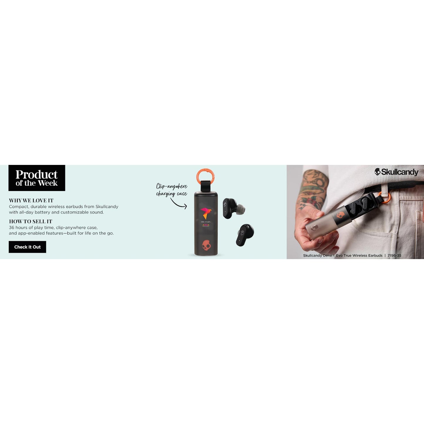 Skullcandy Dime Evo True Wireless Earbuds - Etchified - Skullcandy - 7196-35WH