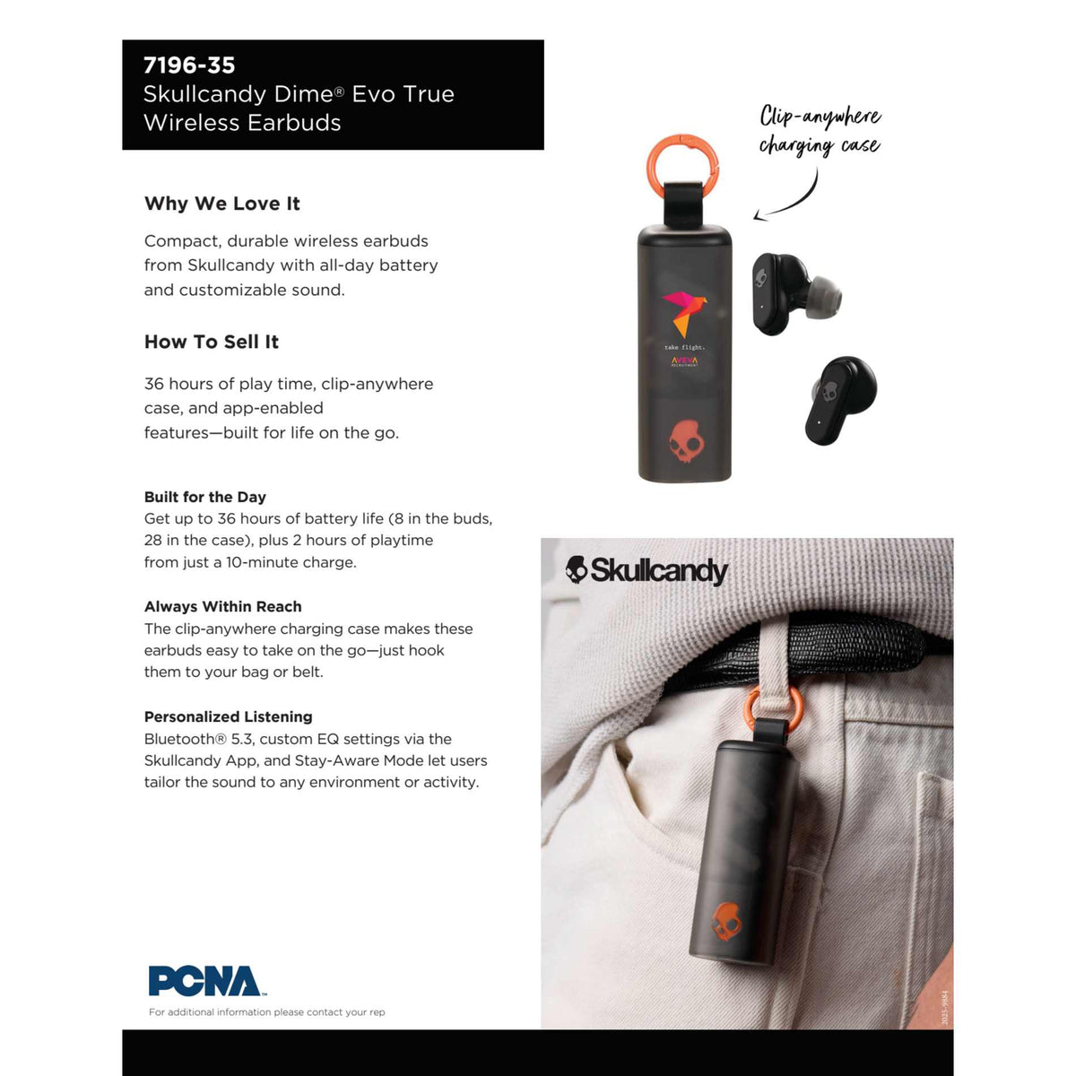 Skullcandy Dime Evo True Wireless Earbuds - Etchified - Skullcandy - 7196-35WH