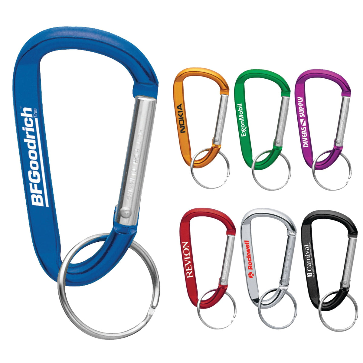 Small Carabiner Key Ring - Etchified - Etchified - SM-2348BL