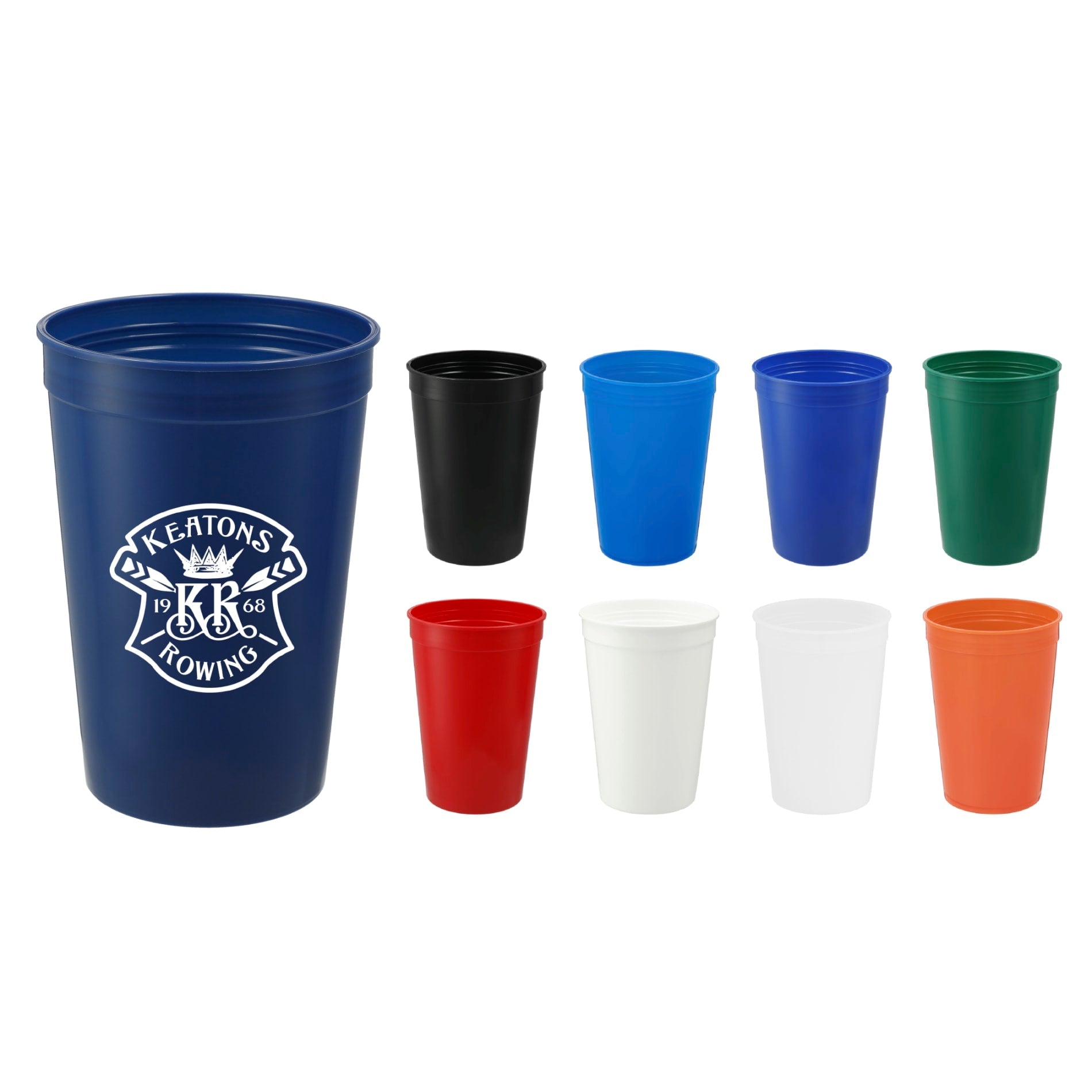 Solid 16oz Stadium Cup - Etchified - Etchified - SM-6012BL