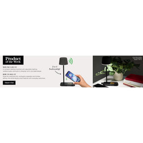 Sound Shine Desktop Lamp and Bluetooth Speaker - Etchified - PCNA (Leed's/Bullet/Trimark) - 7197-72BK