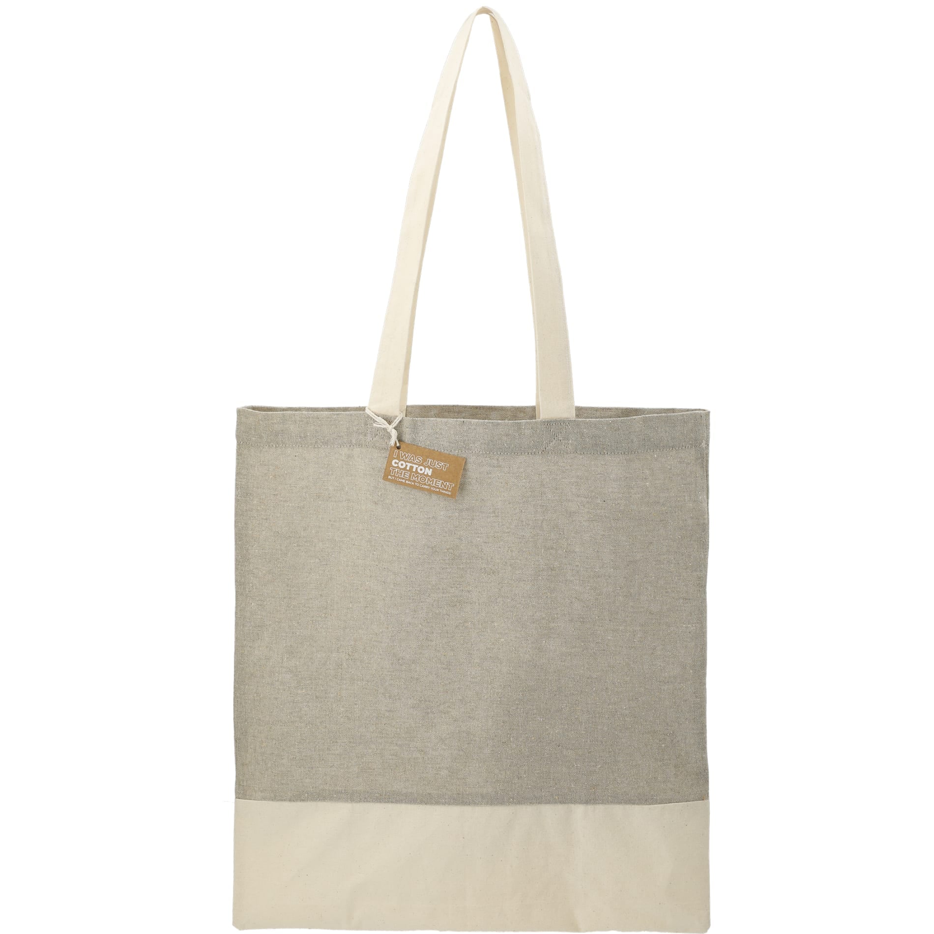 Split Recycled 5oz Cotton Twill Convention Tote - Etchified - Etchified - 7901-08BK
