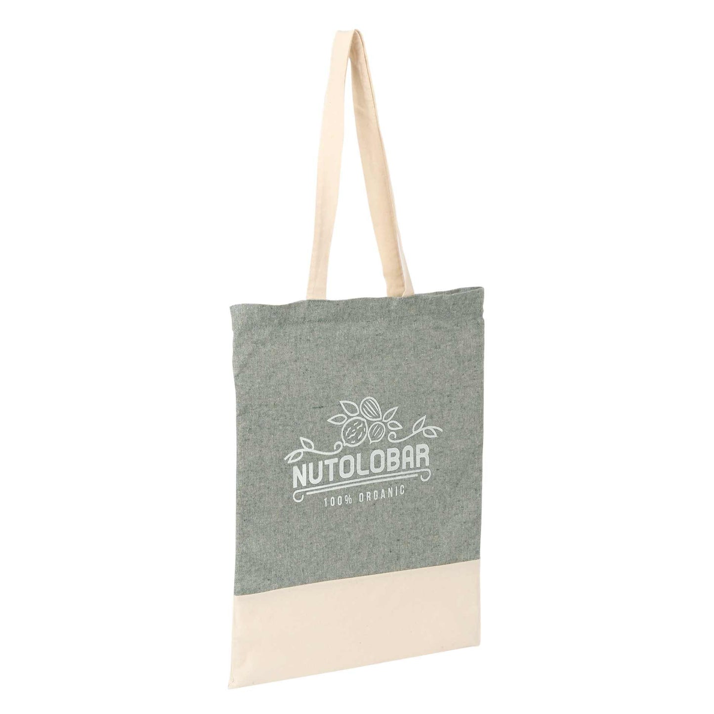 Split Recycled 5oz Cotton Twill Convention Tote - Etchified - Etchified - 7901-08BK