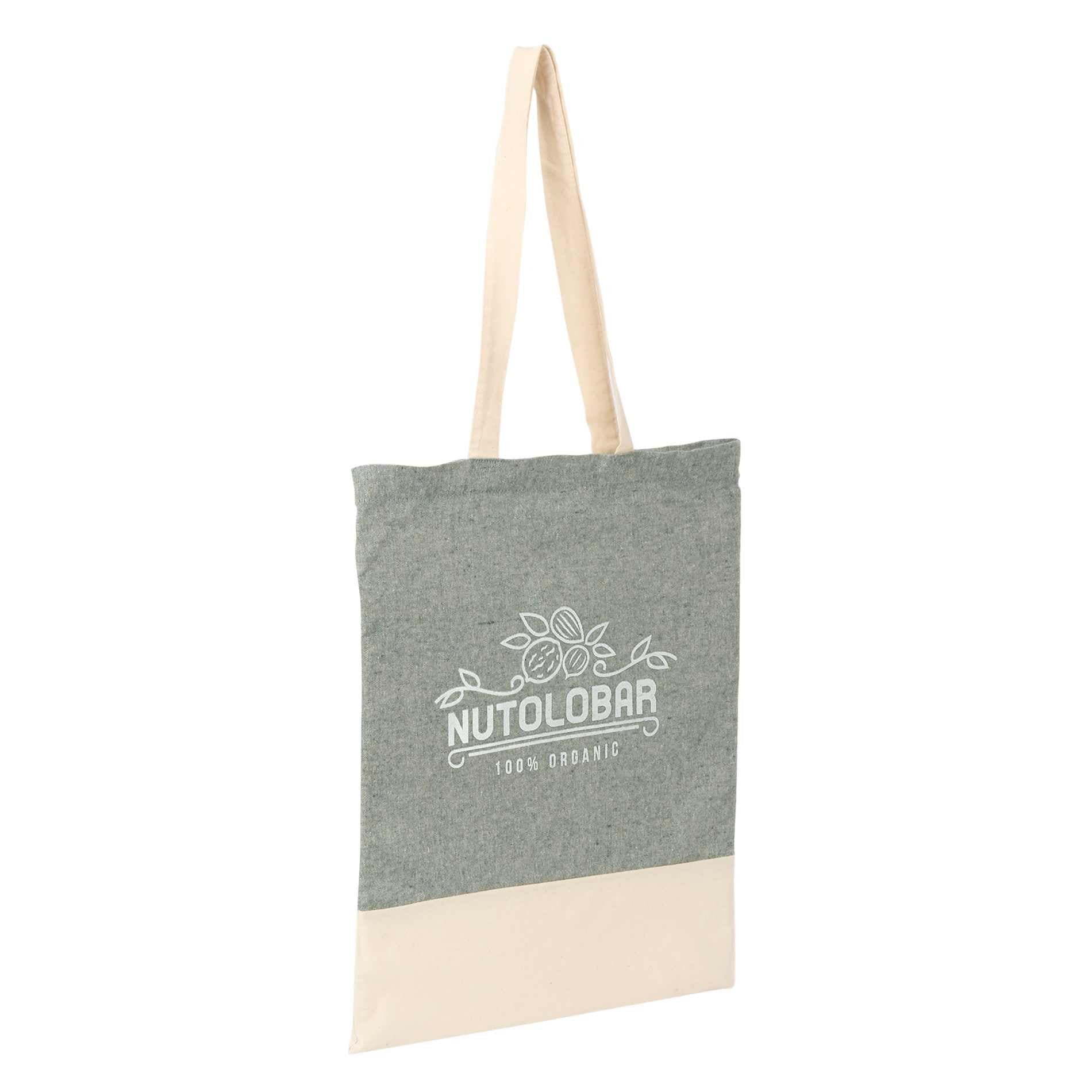 Split Recycled 5oz Cotton Twill Convention Tote - Etchified - Etchified - 7901-08BK