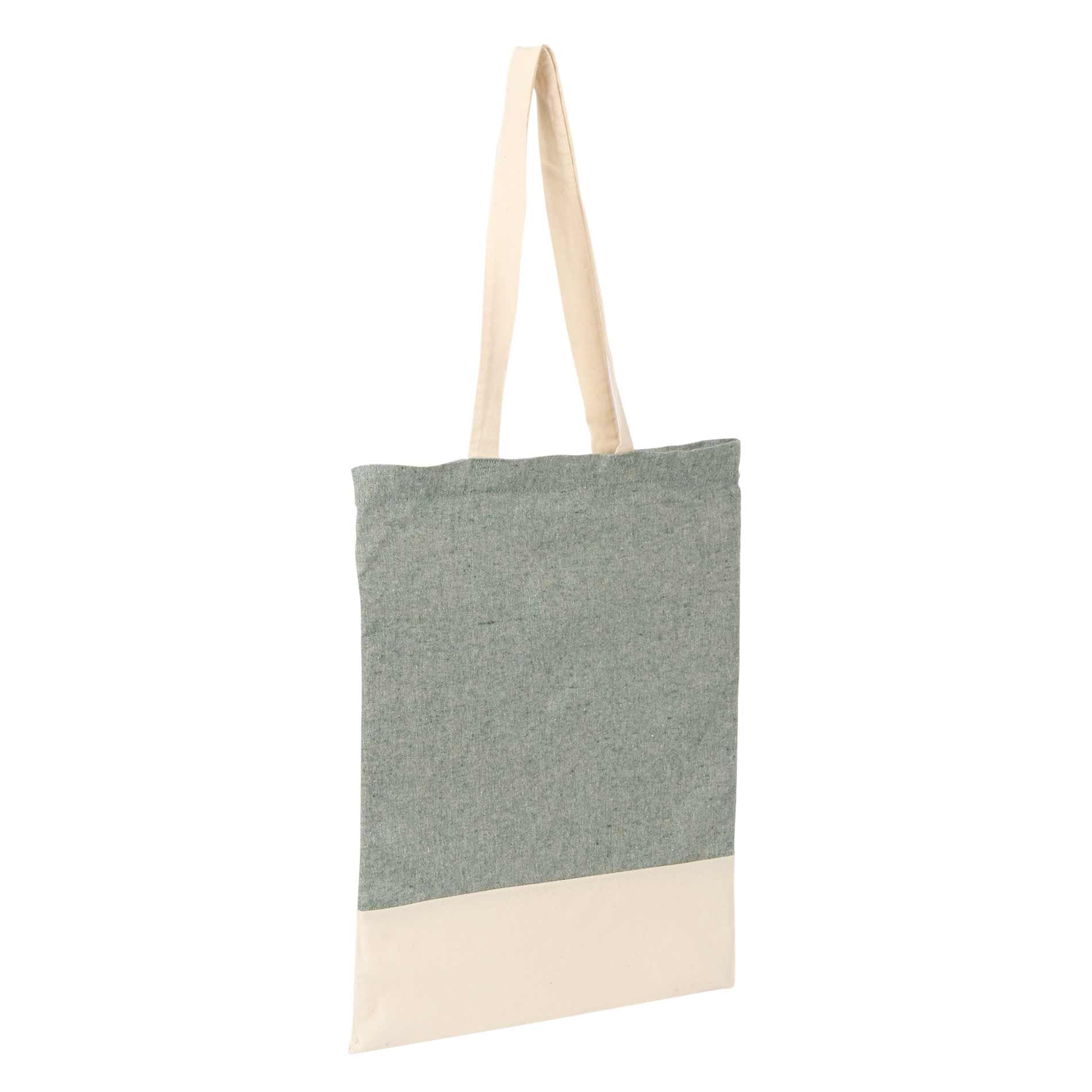 Split Recycled 5oz Cotton Twill Convention Tote - Etchified - Etchified - 7901-08BK