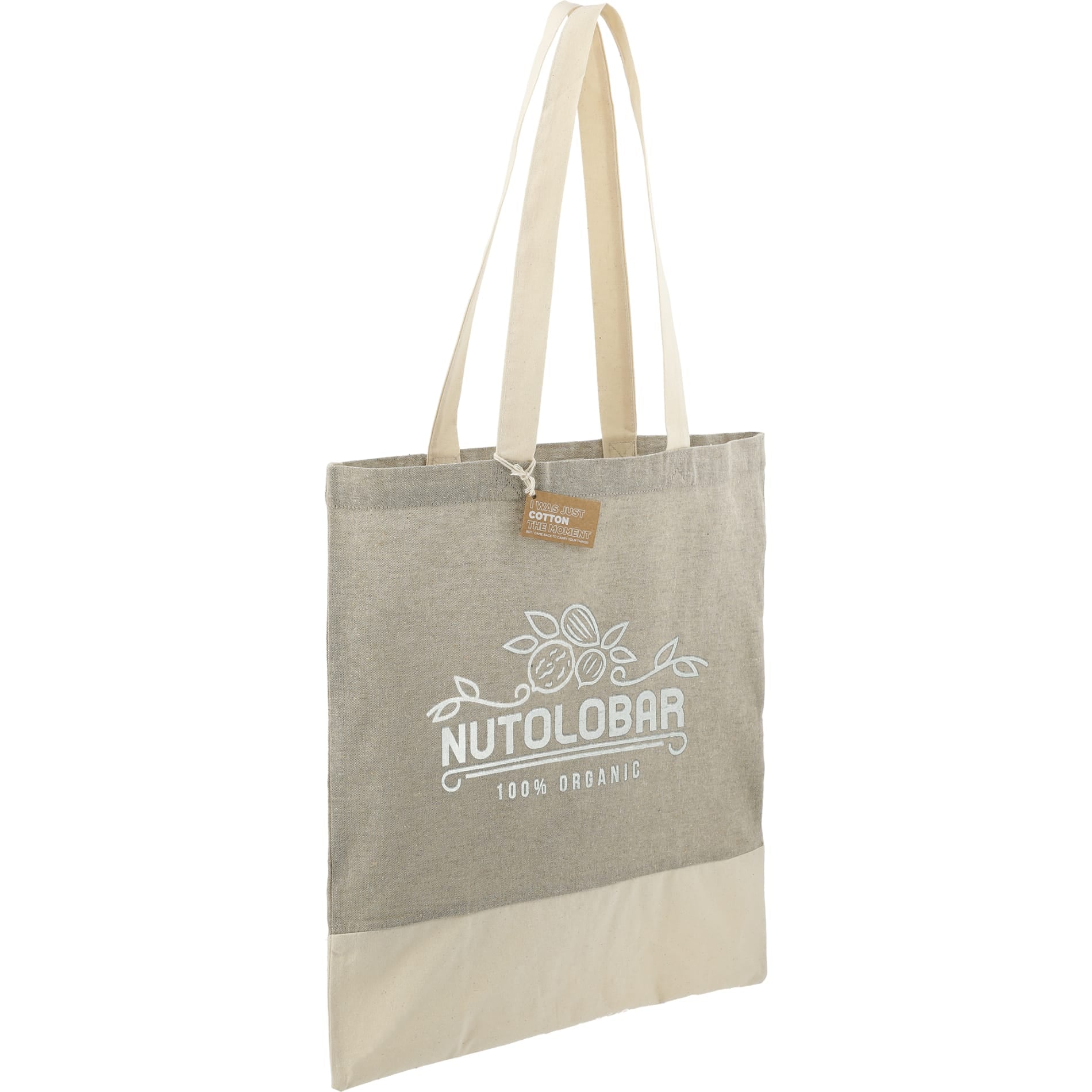 Split Recycled 5oz Cotton Twill Convention Tote - Etchified - Etchified - 7901-08BK