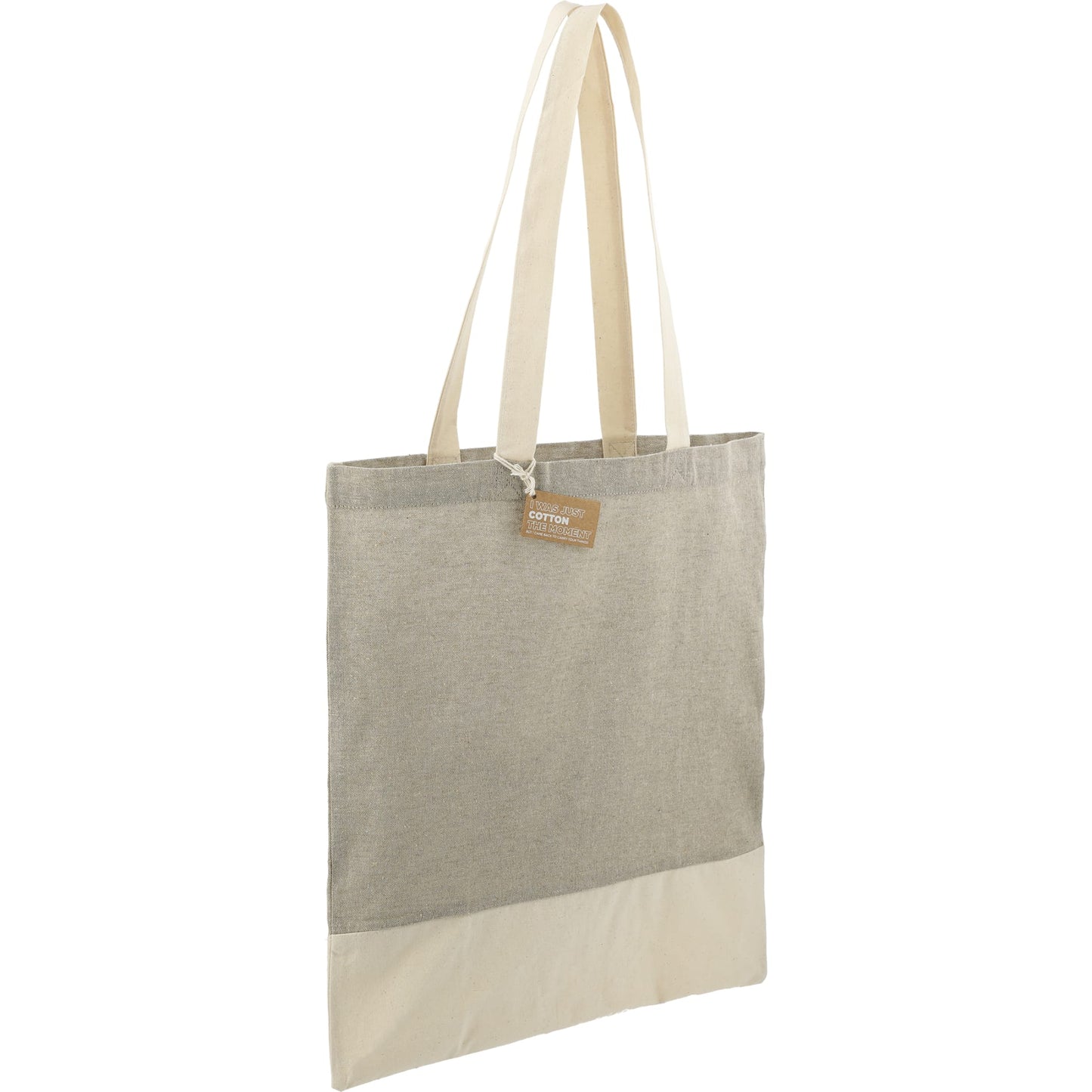 Split Recycled 5oz Cotton Twill Convention Tote - Etchified - Etchified - 7901-08BK