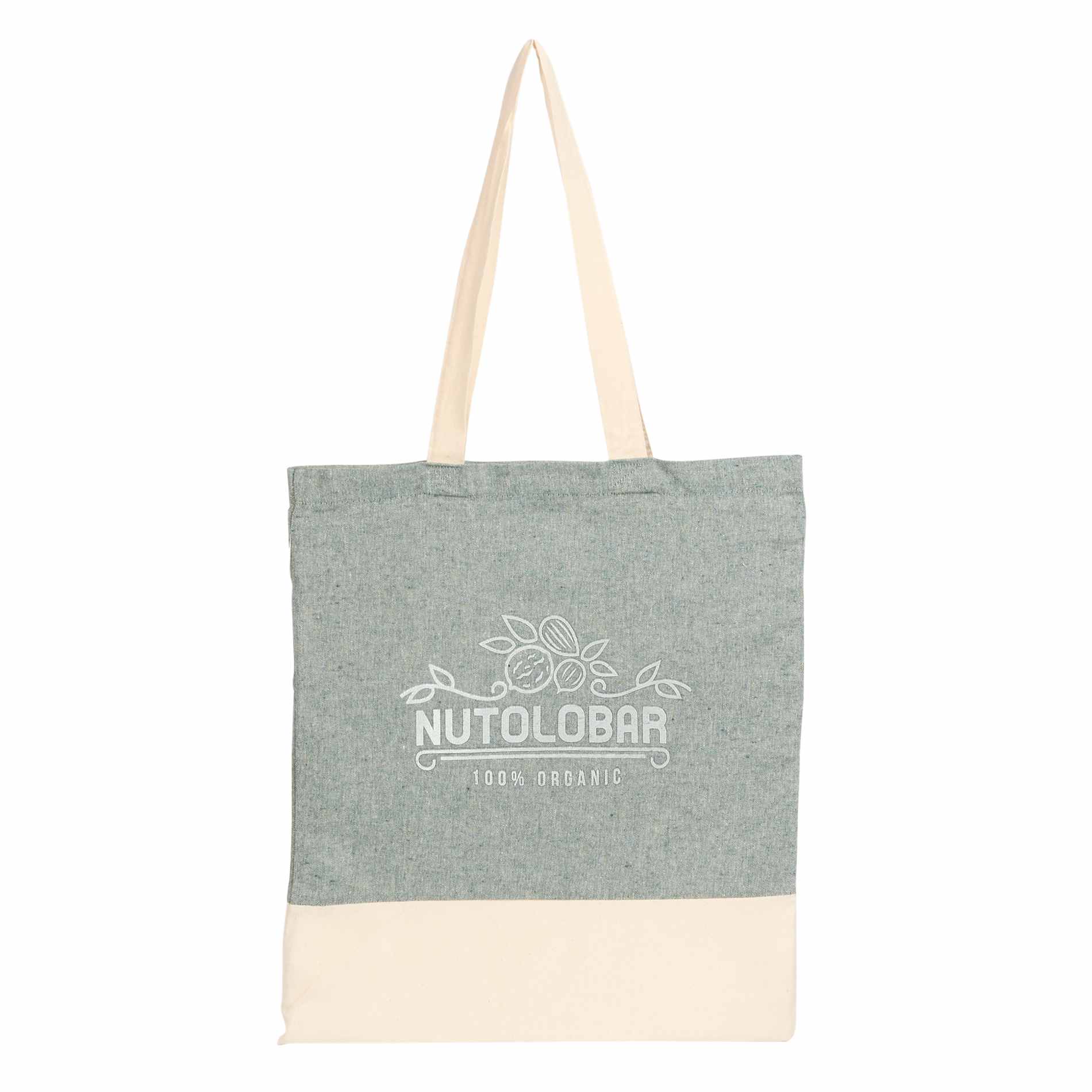 Split Recycled 5oz Cotton Twill Convention Tote - Etchified - Etchified - 7901-08BK