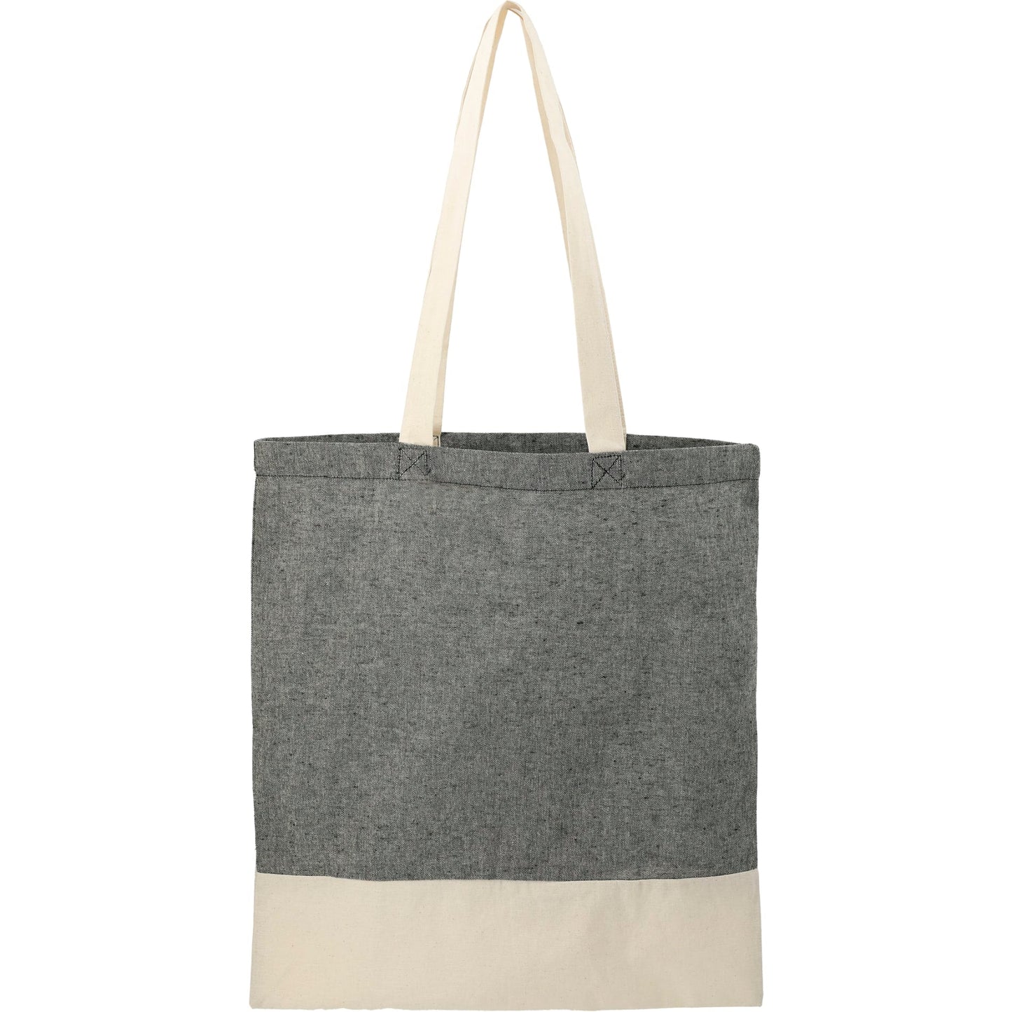 Split Recycled 5oz Cotton Twill Convention Tote - Etchified - Etchified - 7901-08BK