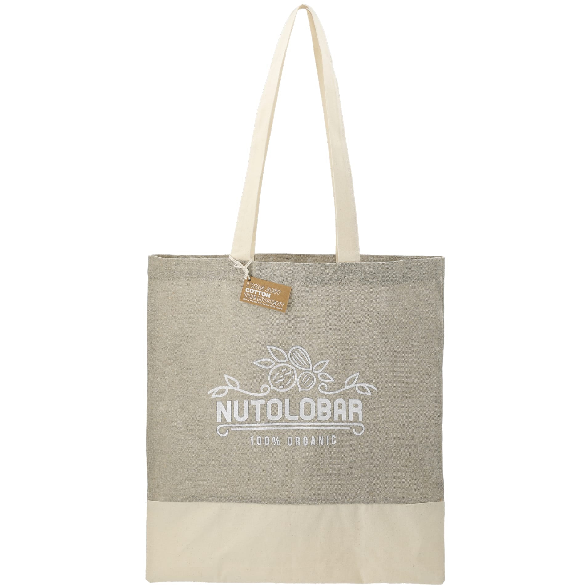 Split Recycled 5oz Cotton Twill Convention Tote - Etchified - Etchified - 7901-08GY