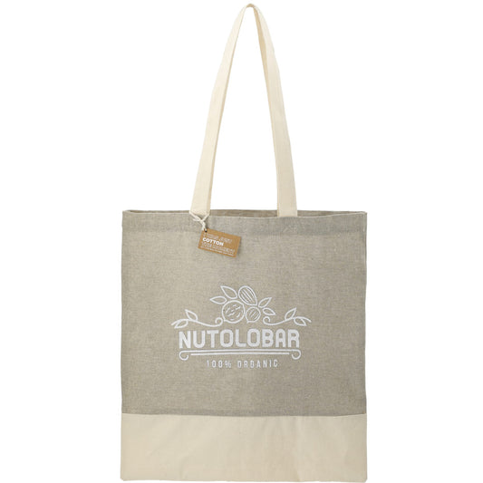 Split Recycled 5oz Cotton Twill Convention Tote - Etchified - Etchified - 7901-08GY
