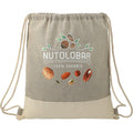 Split Recycled Cotton Drawstring Bag - Etchified - Etchified - 3005-73NTGY