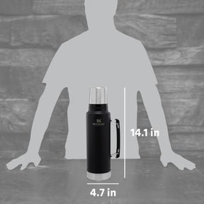 Stanley® Legendary Classic Bottle 48oz 1.5 qt Wide Mouth with Leakproof Cup Lid - Etchified - STANLEY® - 1603 - 14BK