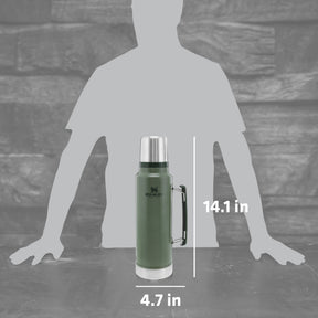 Stanley® Legendary Classic Bottle 48oz 1.5 qt Wide Mouth with Leakproof Cup Lid - Etchified - STANLEY® - 1603 - 14GR