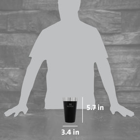 Stanley® Stay - Chill Stacking Beer Pint 16oz - Etchified - STANLEY® - 1603 - 16BK