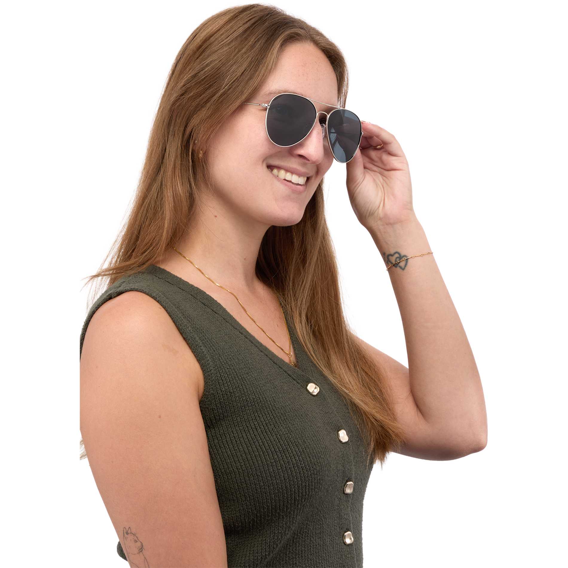 Stunkel Recycled Aviator Sunglasses - Etchified - Etchified - SM-7976GL