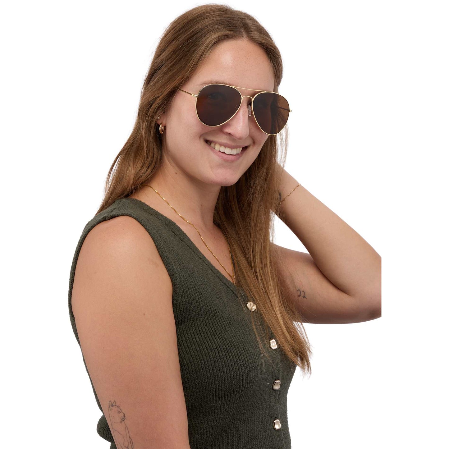 Stunkel Recycled Aviator Sunglasses - Etchified - Etchified - SM-7976GL