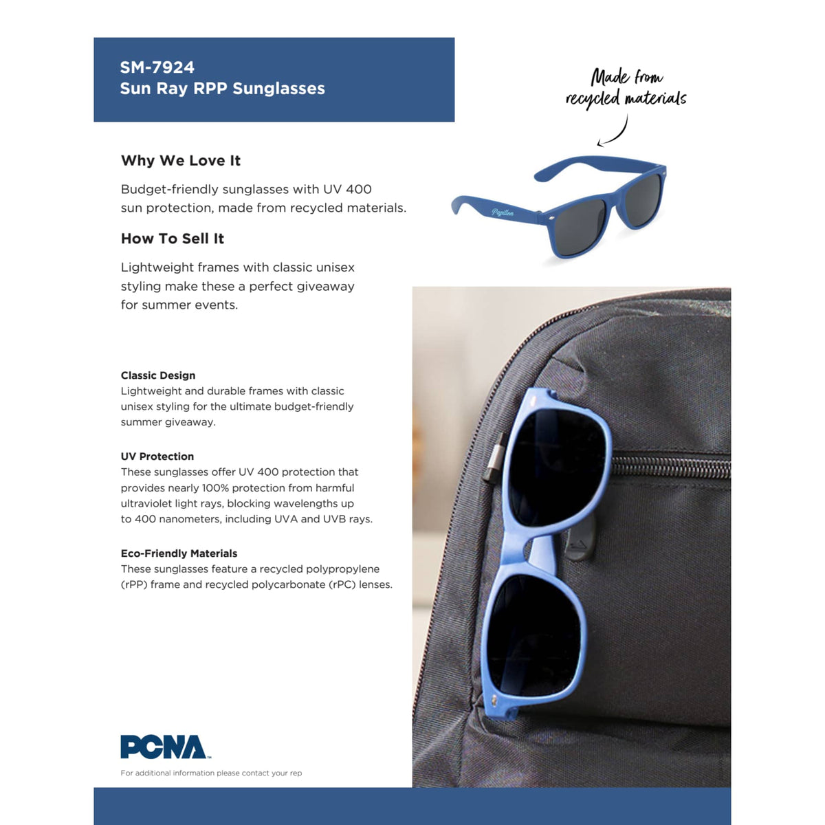 Sun Ray Recycled Sunglasses - Etchified - Etchified - SM-7924BK