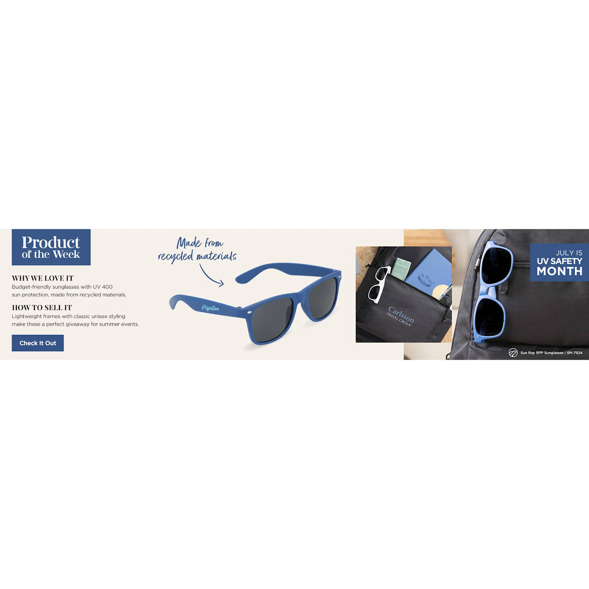Sun Ray Recycled Sunglasses - Etchified - Etchified - SM-7924BK