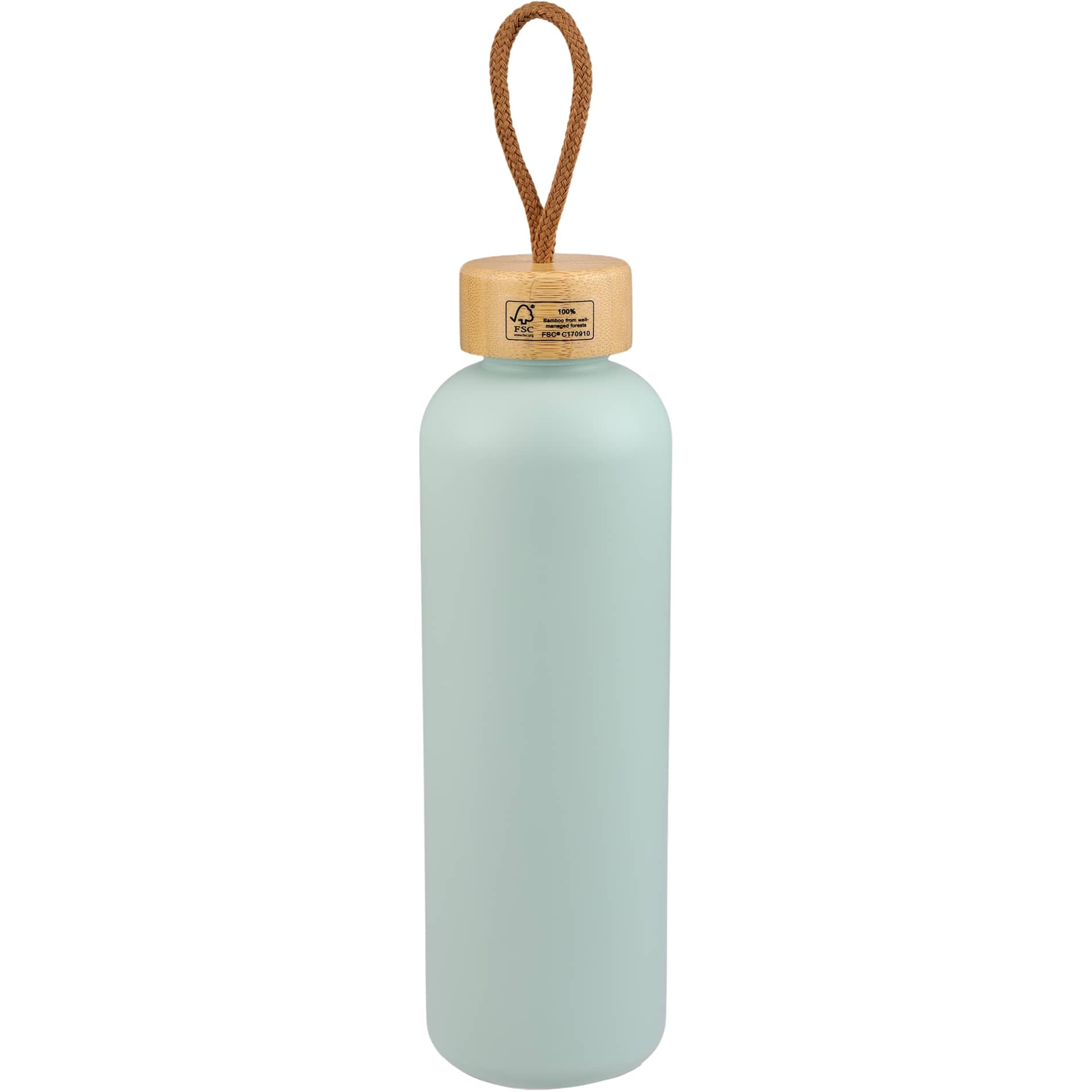 Tania Recycled Bottle w/ FSC® Bamboo Lid 26oz - Etchified - Etchified - 1602-18WH