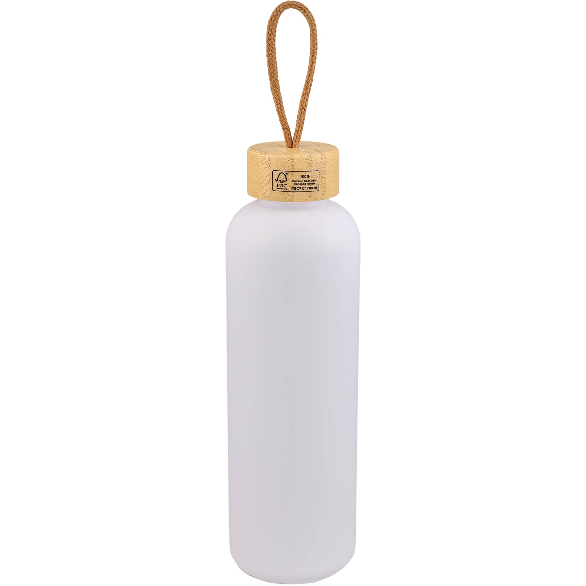 Tania Recycled Bottle w/ FSC® Bamboo Lid 26oz - Etchified - Etchified - 1602-18WH