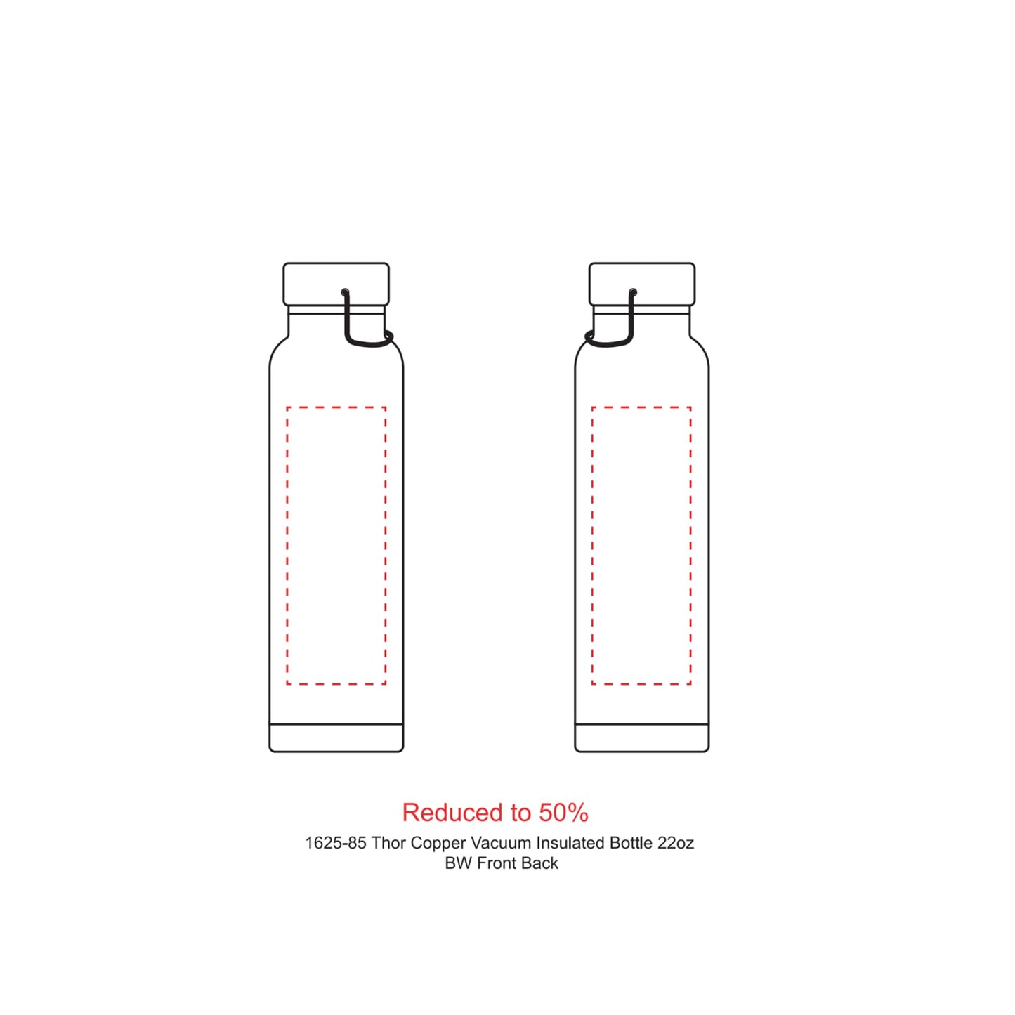 Thor Copper Vacuum Insulated Bottle 22oz - Etchified - Etchified - 1625-85WH