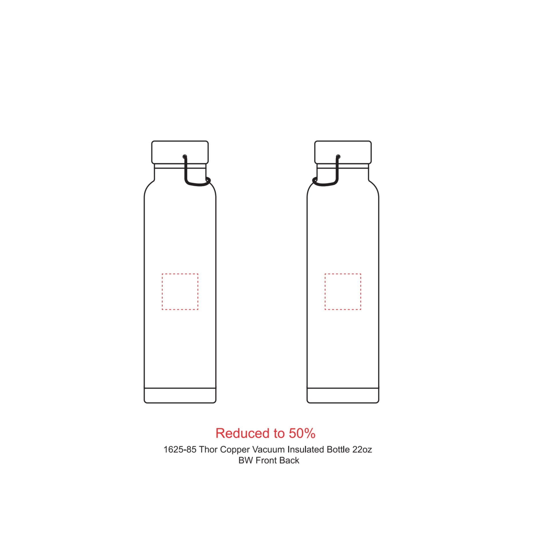 Thor Copper Vacuum Insulated Bottle 22oz - Etchified - Etchified - 1625-85WH
