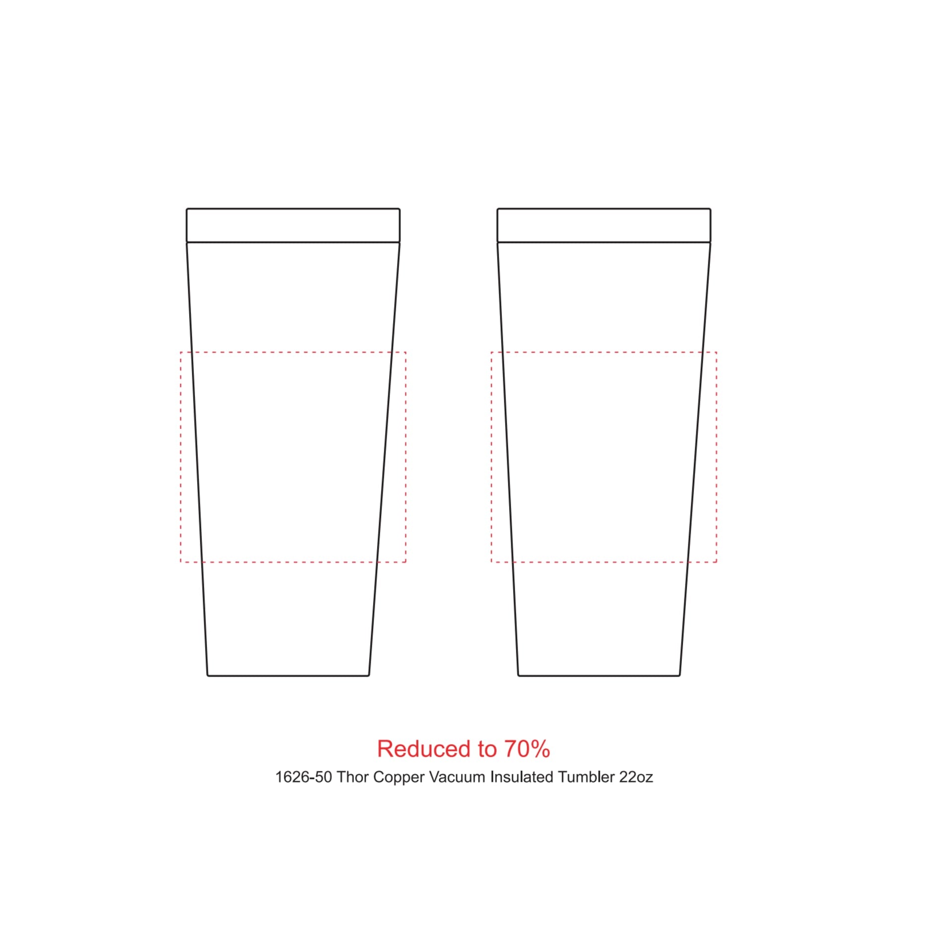 Thor Copper Vacuum Insulated Tumbler 22oz - Etchified - Etchified - 1626-50SL