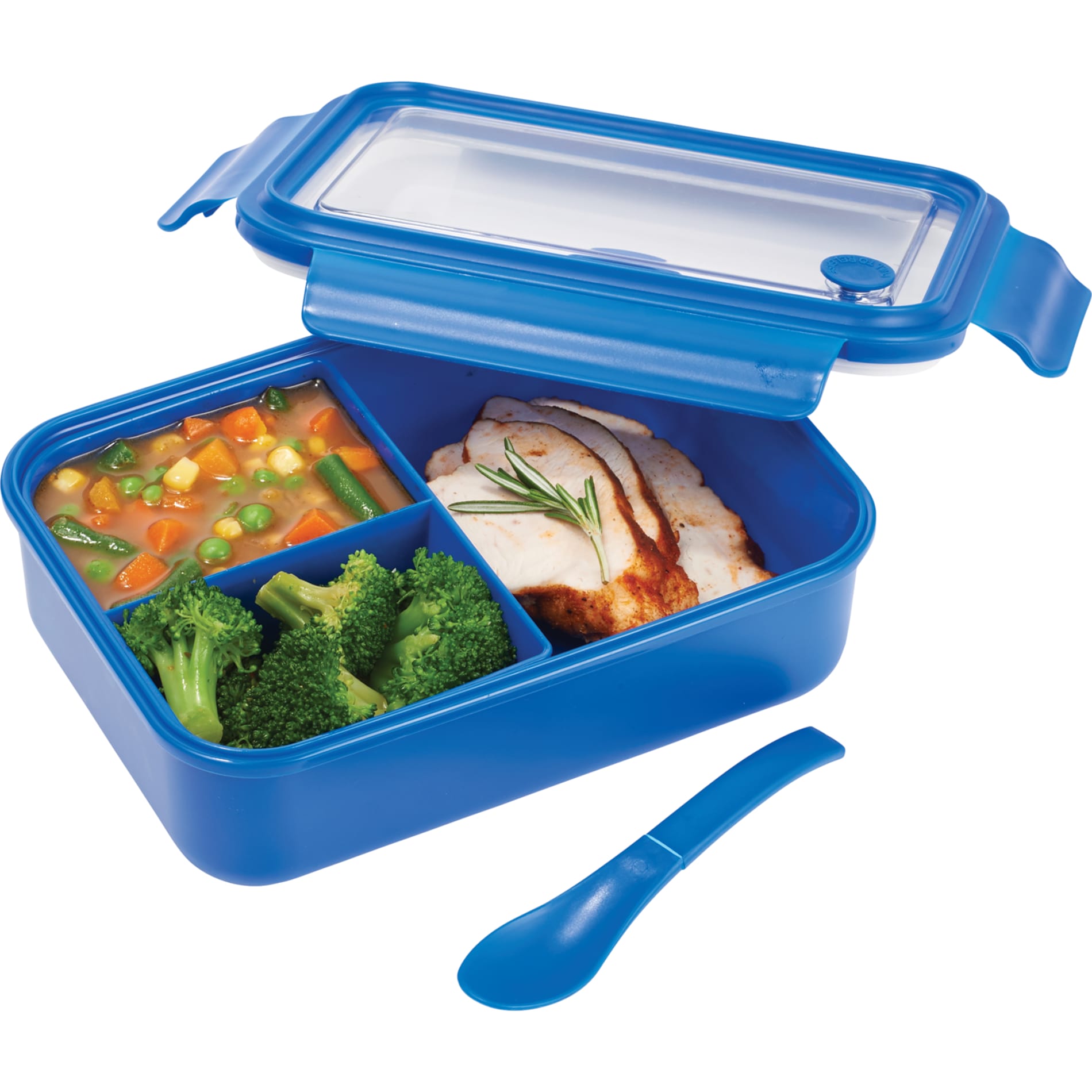 Three Compartment Food Storage Bento Box - Etchified - Etchified - 1031-56BL
