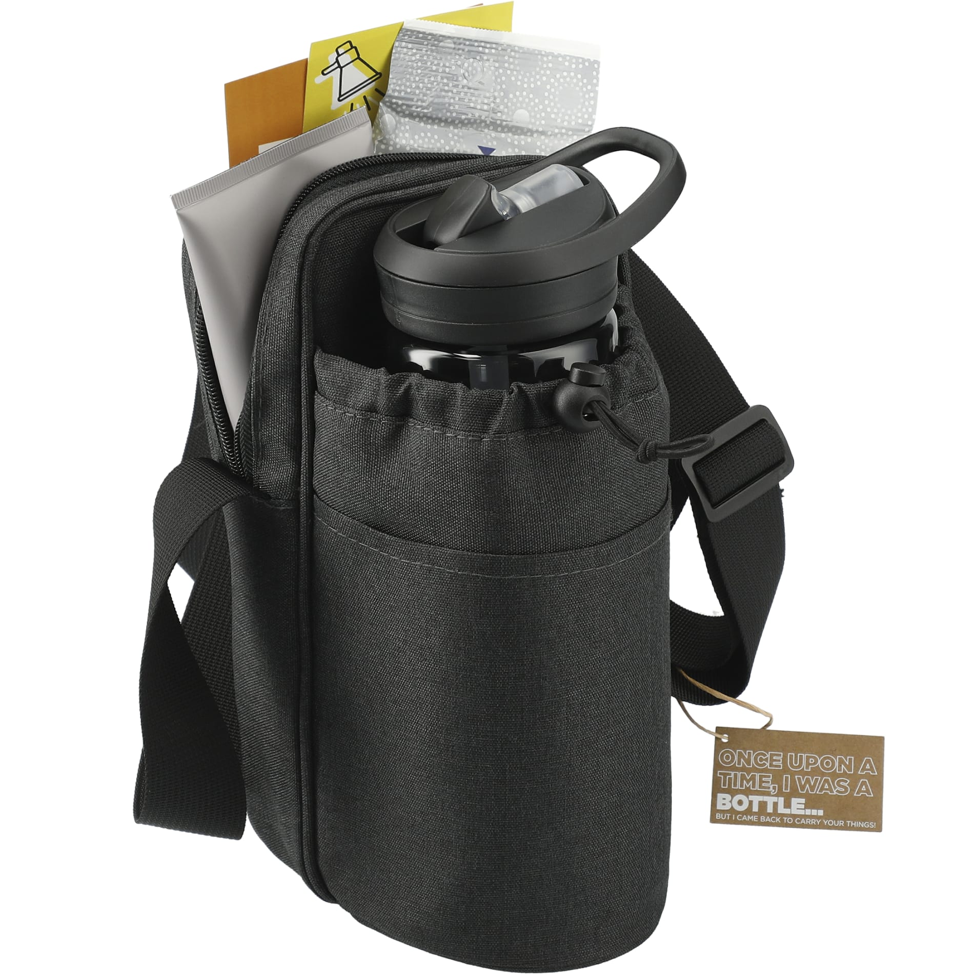 Traver RPET Adjustable Bottle Sling Cooler w/Pouch - Etchified - Etchified - 1600-29CA