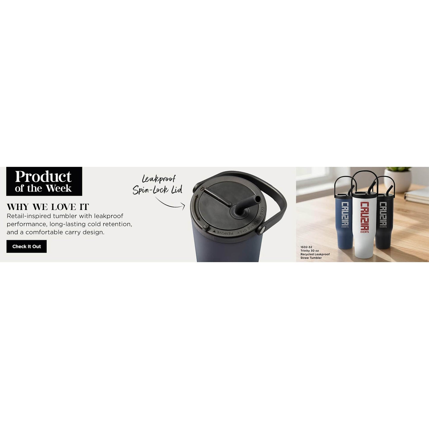 Trinity Recycled Straw Leak proof Tumbler 30oz - Etchified - Etchified - 1602-32NY
