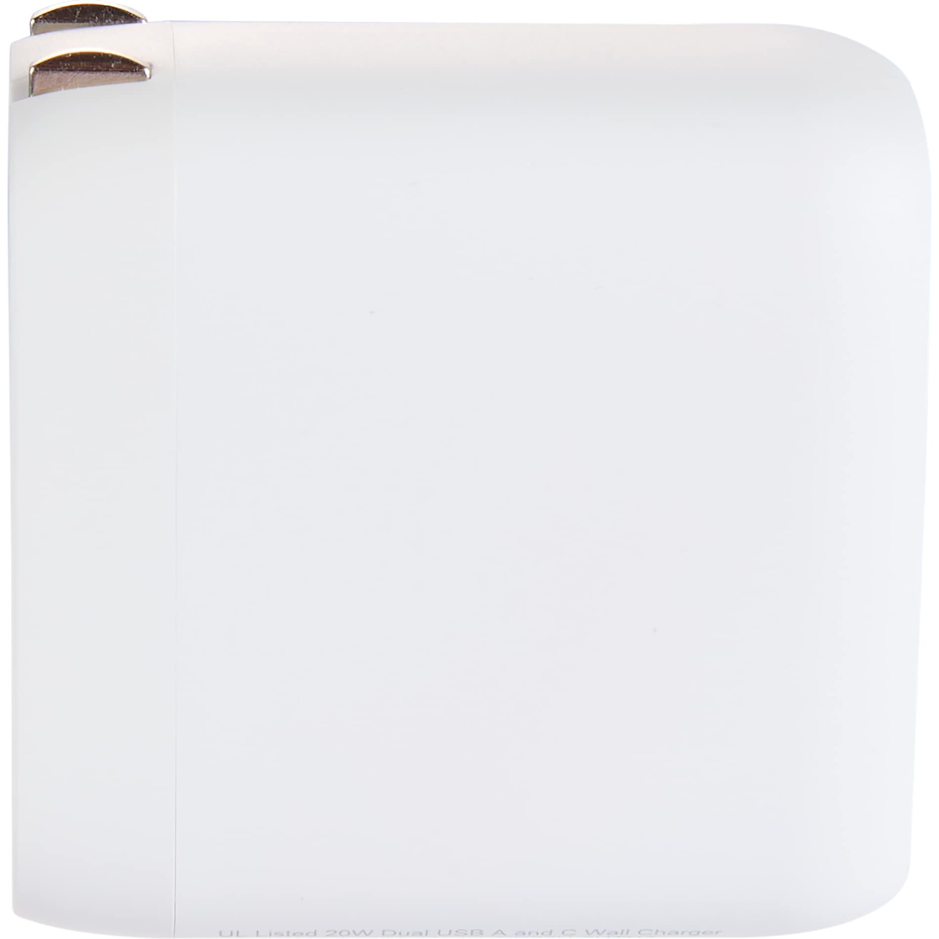 UL Listed 20W Dual USB A and C Wall Charger - Etchified - PCNA (Leed's/Bullet/Trimark) - 7143-81WH