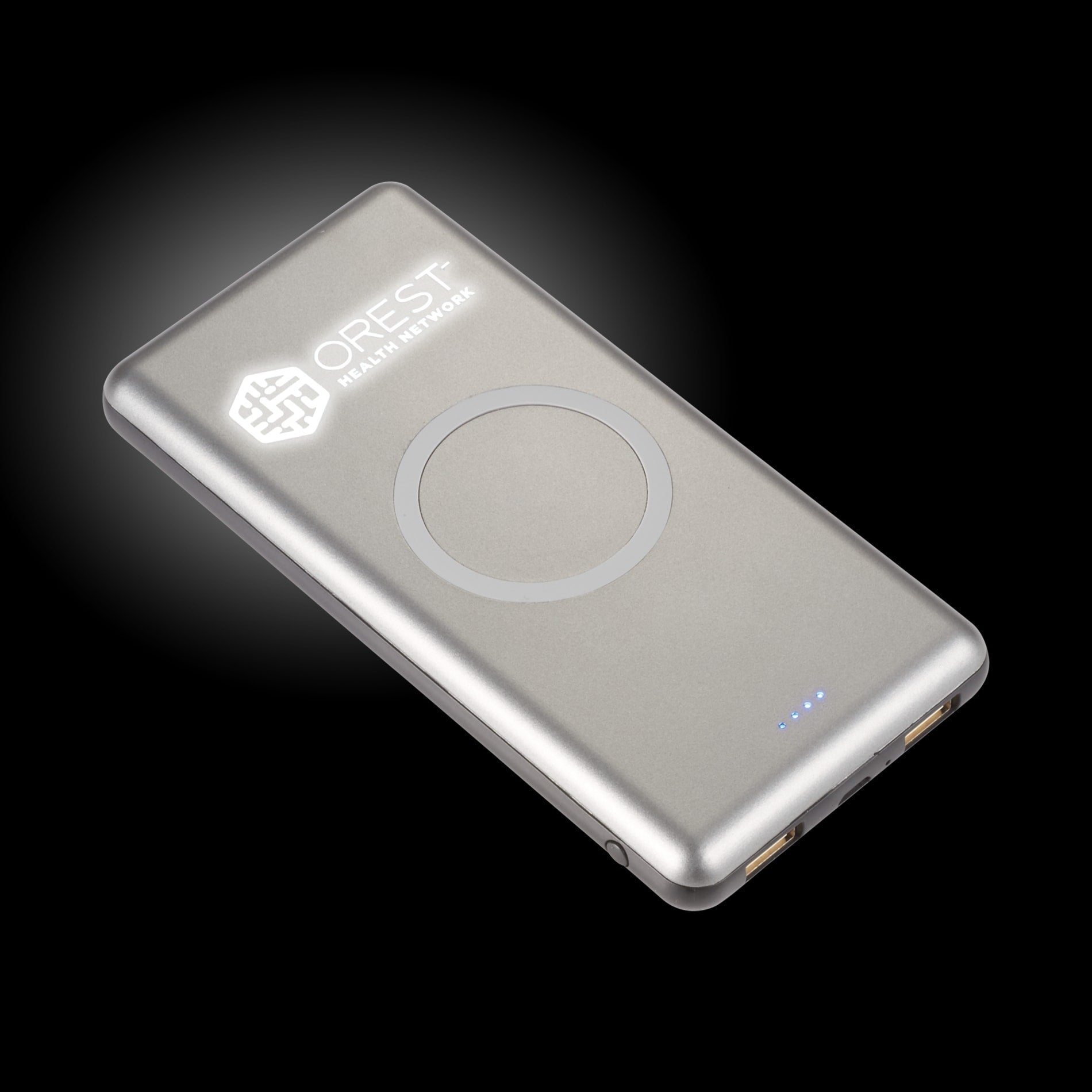 UL Listed Light Up Qi 10000 Wireless Power Bank - Etchified - Etchified - 7121-43GM