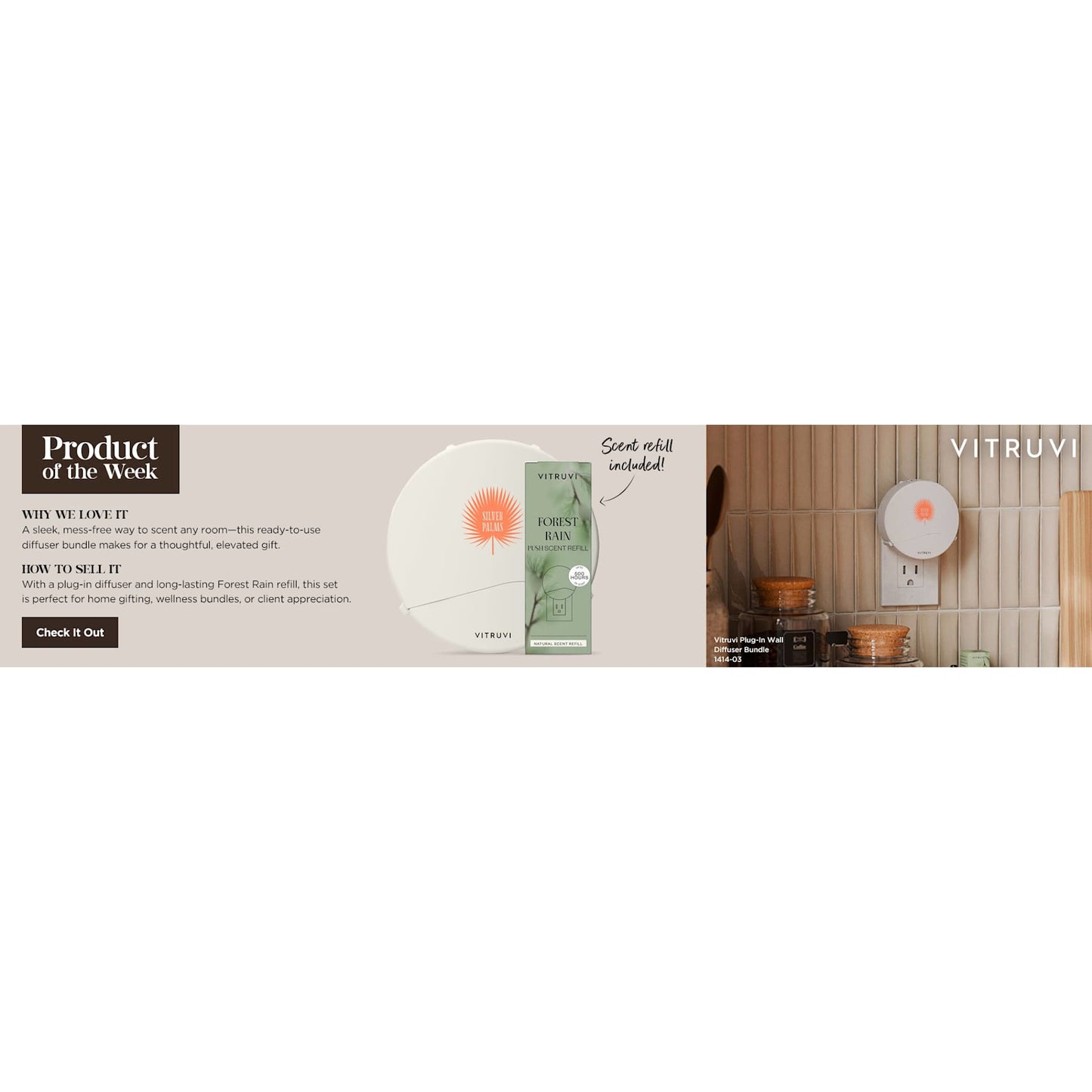 Vitruvi Plug - In Wall Diffuser + 1 Oil Bundle - Etchified - Etchified - 1414-03WH