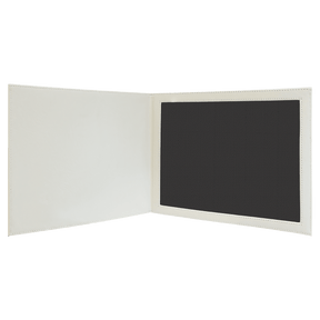 White Laserable Leatherette Certificate Holder 9" x 12" - Etchified - GearOne - CH113
