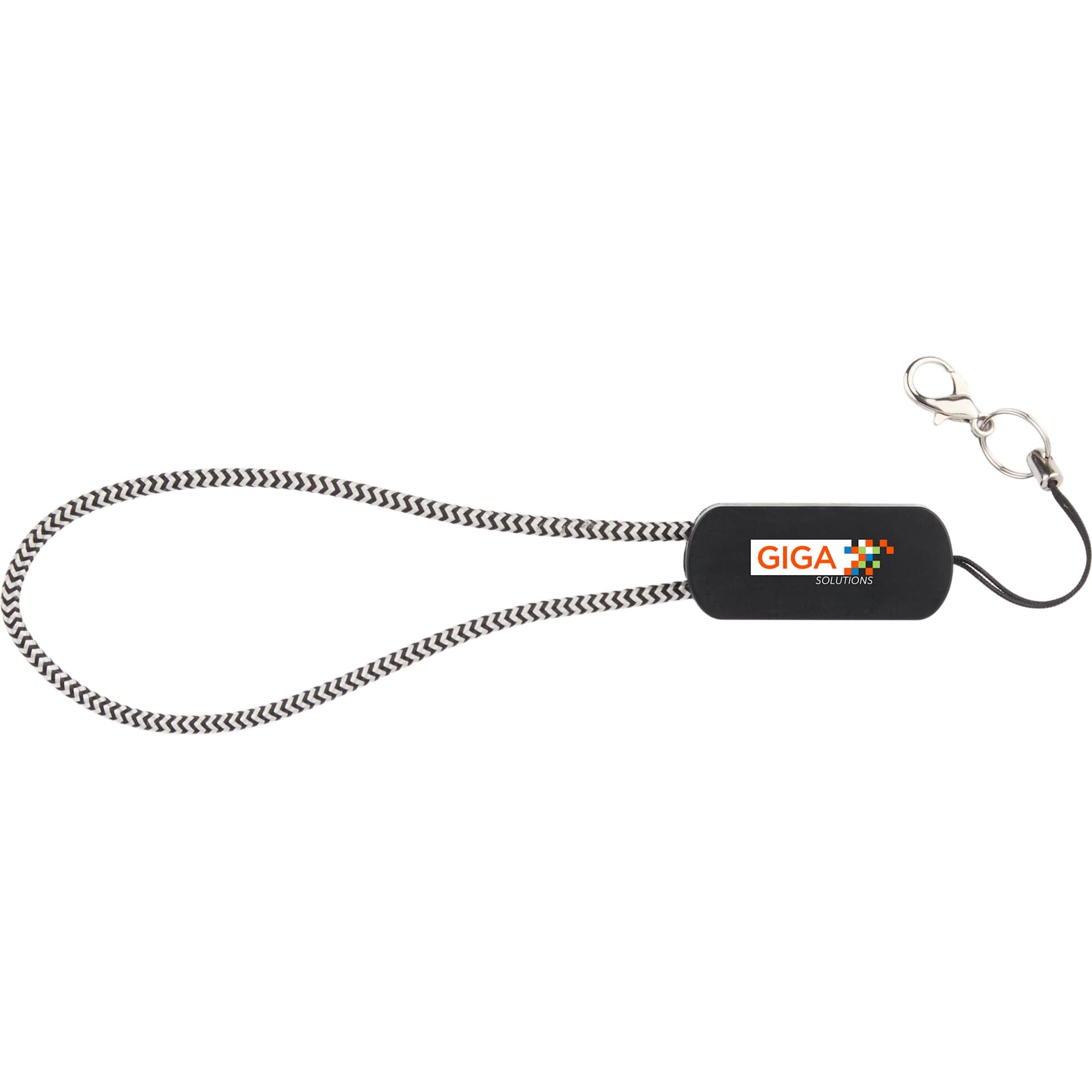 Wrist Link 5 - in - 1 65W PD Charging Cable Lanyard - Etchified - Etchified - 7143-90BKSL
