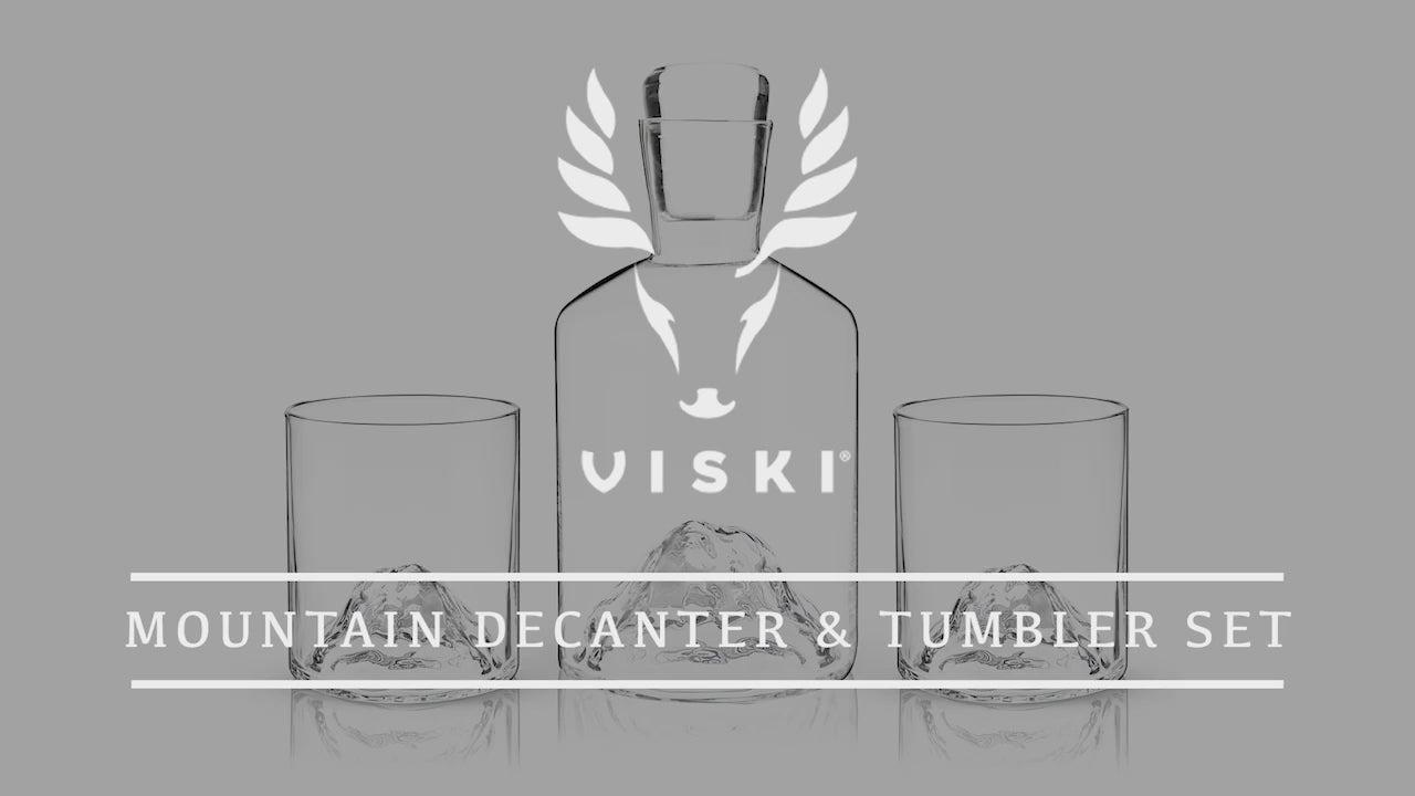 Personalized Mountain Decanter and Tumblers