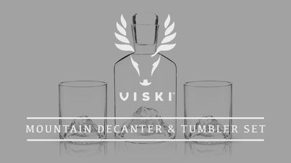 Personalized Mountain Decanter and Tumblers