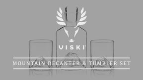 Personalized Mountain Decanter and Tumblers