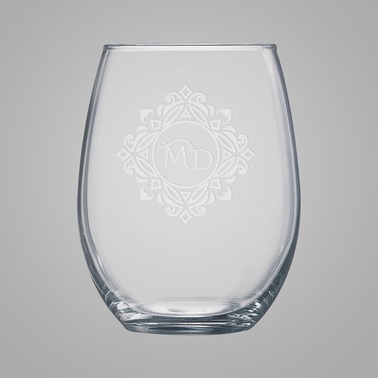 Personalized 15oz Stemless Wine Glass - Etchified-Swaasi-