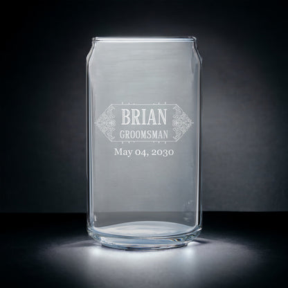 Personalized 16 oz Can Glass - Etchified-Swaasi-ETC-JDS-PS_PCG125-PCG125-Swaasi-Laser-Primary