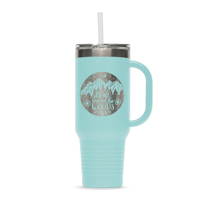 Personalized 40oz Stainless Steel Tumbler with Flip Lid and Straw - Etchified-Polar Camel®-LTM7404