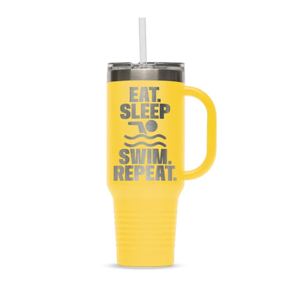 Personalized 40oz Stainless Steel Tumbler with Flip Lid and Straw - Etchified-Polar Camel®-LTM7415